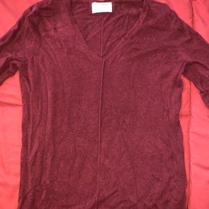 burgundy sweater